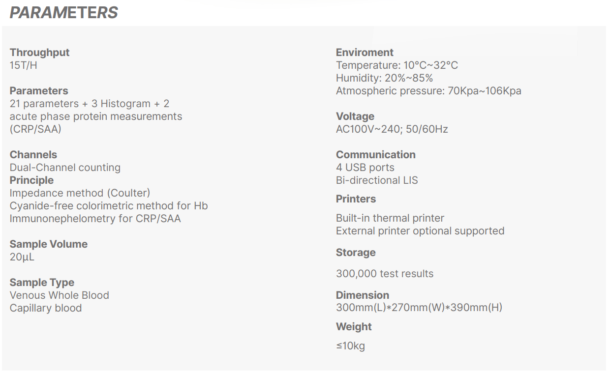 Parameters
